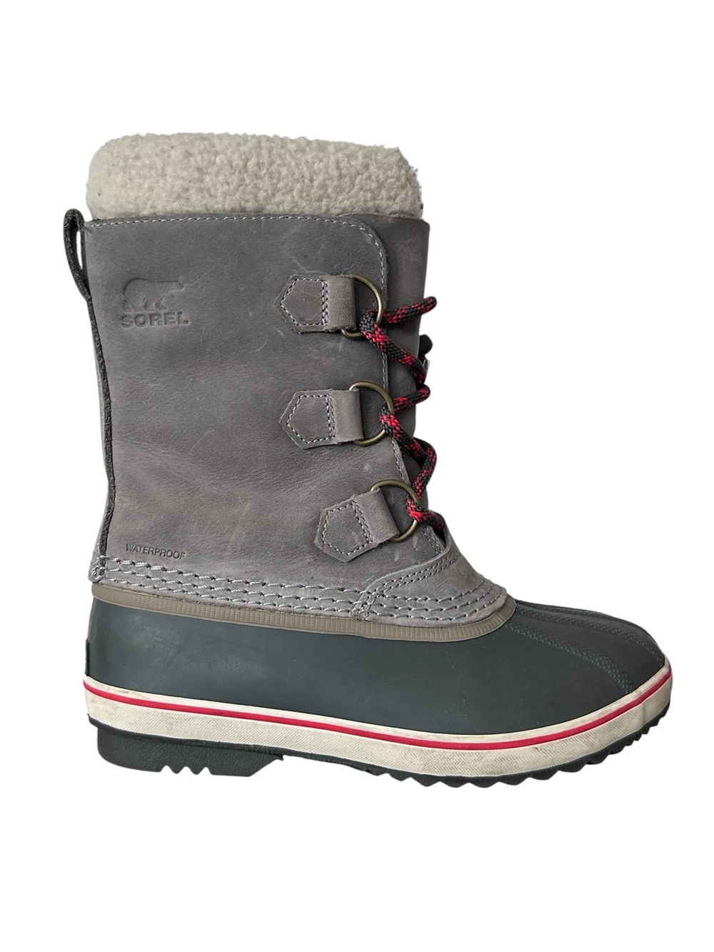 Sorel Youth Yoot Pac Waterproof Winter Snow Boots Quarry Grey LY4947-061 Boy’s 3